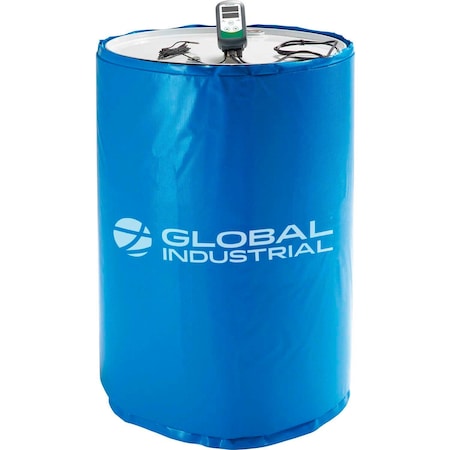 Global Industrial Insulated Drum Heating Blanket For 55 Gallon Drum, Up To 145 DegreeF, 120V 246299
